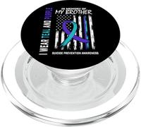 In Memory Brother Suicide Awareness Prevention American Flag PopSockets PopGrip for MagSafe