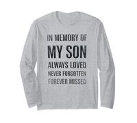 in Memory My Son Always Loved Never Forgotten Forever Missed Long Sleeve T-Shirt