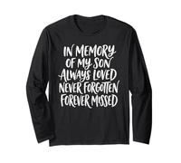 in Memory My Son Always Loved Never Forgotten Forever Missed Long Sleeve T-Shirt