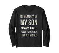 in Memory My Son Always Loved Never Forgotten Forever Missed Long Sleeve T-Shirt