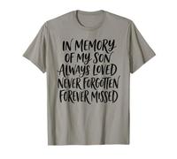 in Memory My Son Always Loved Never Forgotten Forever Missed T-Shirt