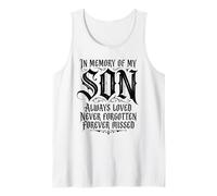 in Memory My Son Always Loved Never Forgotten Forever Missed Tank Top