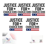 in Memory of Charlie Kirk Sticker, Justice for Charlie Kirk Sticker, Patriotic Memorial Eagle Flag Stickers for Car Truck Window Decal Laptop Rest in Peace