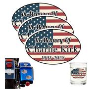 in Memory of Charlie Kirk Sticker, Pray for Charlie Kirk Stickers, Freedom America Patriot Decal, Political Republican Gifts Decoration for Laptops, Phones, Water Bottles