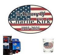 in Memory of Charlie Kirk Sticker, Pray for Charlie Kirk Stickers, Freedom Patriot Decal, Political Republican Decoration for Laptops, Phones, Water Bottles
