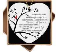 in Memory of Loved One Gifts a Limb Has Fallen Ceramic Ornaments Red Cardinal Memorial Sympathy Remembrance Gifts for Loss of Mom Dad Christmas Tree Decorations