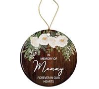 In Memory Of Mammy Forever In Our Hearts Ornament - Mammy Angel Loving - Memorial Mammy Christmas Ornament - Memory Gift For Loss Of Mammy - Remembrance Ceramic Ornament Printed on Both Sides