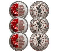 In Memory of Many, In Memory of All Poppy Remembrance Coin, Remembering Heroes Challenge Coins with Poppy,Veterans Memorial Gift, Commemorative Coin for Remembrance Day (3PCS)