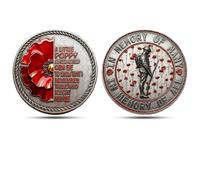 In Memory of Many, In Memory of All Poppy Remembrance Coin, Remembering Heroes Challenge Coins with Poppy,Veterans Memorial Gift, Commemorative Coin for Remembrance Day (1PCS)