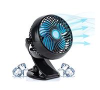 iN Mini Fan - Portable Clip-on Desk Fan - Quiet - USB Fans - Rechargeable - Powerful - 360° Rotating - Wall Mount Feature - Small Fans for Home, Stroller, Camping, and Office Use