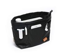 IN Multi-Pocket Travel Handbag Organizer Insert Large for Tote Bag Purse Liner Insert Organizer with Handles (Large, Black)