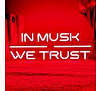 In Musk We Trust Neon Sign Bold Statement Text LED Neon Light for Bedroom Wall Decor Humorous Wall Art Expressive LED for Modern Decor Dimmable Light for Home Man Cave