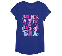 in My 7th Birthday Era Seven Bday 7 Year Old Birthday Girl T-Shirt, Girls, Royal Blue, Medium