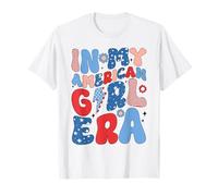 In My America Girl Era Retro 4th Of July Fourth Groovy T-Shirt