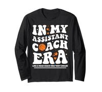 in My Assistant Coach Era Groovy Basketball Coaching Long Sleeve T-Shirt