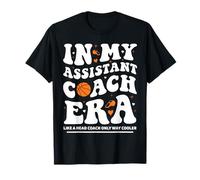 in My Assistant Coach Era Groovy Basketball Coaching T-Shirt