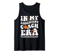 in My Assistant Coach Era Groovy Basketball Coaching Tank Top