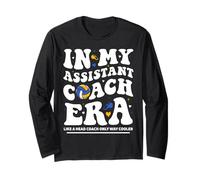in My Assistant Coach Era Groovy Volleyball Coaching Long Sleeve T-Shirt