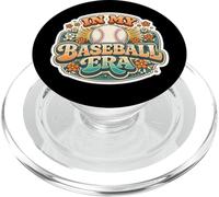 In My Baseball Era Retro Groovy Vintage Player Coach Floral PopSockets PopGrip for MagSafe