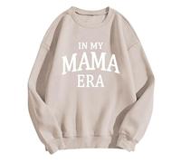 In My Boy Mom Era Sweatshirt Women Funny Mama Crewneck Pullover Mama Life Long Sleeve Gift Tops 2024 Fall
