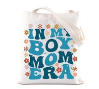 in My Boy Mom Era Tote Bag Boy Mom Club Gender Reveal Reusable Grocery Bag Mother's Day Gift Expecting Mom Gift (Boy Mom)