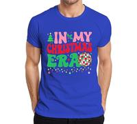 In My Christmas Era Christmas Disco Ball Fairy Lights Retro Men's T-Shirt, blue, M