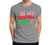 In My Christmas Era Christmas Disco Ball Fairy Lights Retro Men's T-Shirt, gray, L