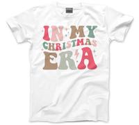 in My Christmas Era - Funny Retro Xmas - Mens and Youth Unisex T-Shirt - Christmas Jumper Clothing Swift Tour Vibe 12-13 Years White