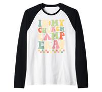 in My Church Camp Era Raglan Baseball Tee