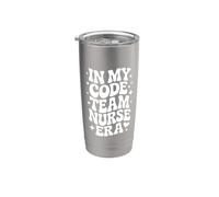 in My Code Team Nurse Era, ICU RN, Rapid Response Team Stainless Steel Insulated Tumbler