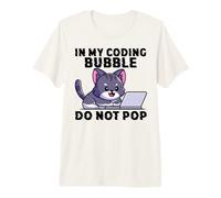 in My Coding Bubble Do Not Pop Cat Whisperer Programmer Premium T-Shirt
