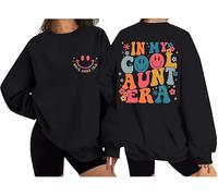 In My Cool Aunt Era Sweatshirt, In My Auntie Era Sweatshirt, Cool Aunt Sweatshirt, Cool Aunt Club Long Sleeve Tops Black