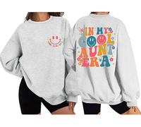 In My Cool Aunt Era Sweatshirt, In My Auntie Era Sweatshirt, Cool Aunt Sweatshirt, Cool Aunt Club Long Sleeve Tops Grey