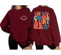 In My Cool Aunt Era Sweatshirt, In My Auntie Era Sweatshirt, Cool Aunt Sweatshirt, Cool Aunt Club Long Sleeve Tops Claret