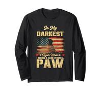 in My Darkest Hour When I Needed A Hand I Found A Paw Long Sleeve T-Shirt