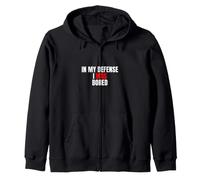 In My Defense, I Was Bored - Funny Sarcastic Quote Zip Hoodie
