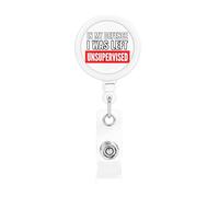 in My Defense I was Left for Unsupervised Retractable Badge Holder Reel Clip Id Card Holder forNurse Student Office Worker