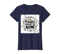 in My Defense Probably Shouldn't Be Alone T-Shirt, Women, Navy, XL