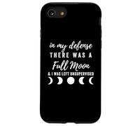 In My Defense There Was A Full Moon, Funny Halloween Spooky Case for iPhone SE (2020) / 7/8