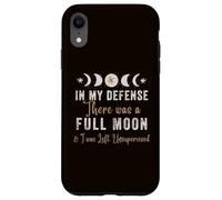 In My Defense There Was A Full Moon, Funny Halloween Spooky Case for iPhone XR