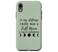 In My Defense There Was A Full Moon, Funny Halloween Spooky Case for iPhone XR