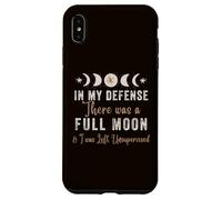 In My Defense There Was A Full Moon, Funny Halloween Spooky Case for iPhone XS Max