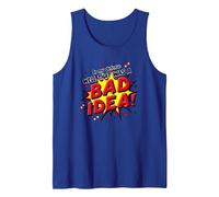 in My Defense Well That was A Bad Idea Comic Style Tank Top, Men, Royal Blue, L