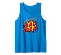 in My Defense Well That was A Bad Idea Comic Style Tank Top, Men, Sapphire, XXL