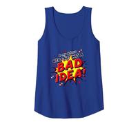 in My Defense Well That was A Bad Idea Comic Style Tank Top, Women, Royal Blue, XL