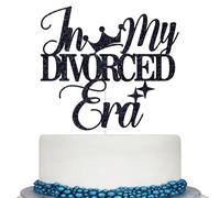 In My Divorced Era Cake Topper, Breakup Party Decor, Officially Divorced, The End of An Error Divorce Party Decorations, Black Glitter