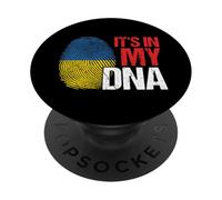 In My DNA Ukraine Flag Country Fingerprint PopSockets Adhesive PopGrip