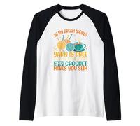 In My Dream World Yarn Is Free Coffee Crochet Raglan Baseball Tee