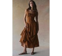 In My Dreams Midi Dress by free-est at Free People in Spice Brown, Size: Medium - female