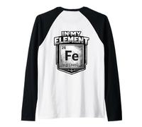 in My Element Blacksmith Iron Worker Periodic Table Funny Raglan Baseball Tee